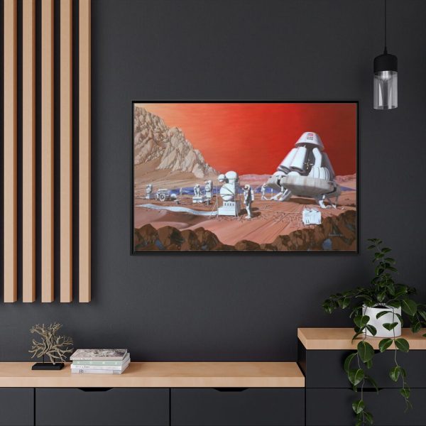 88289-369.jpg Mars Mission Illustrated by Les Bossinas Framed Canvas