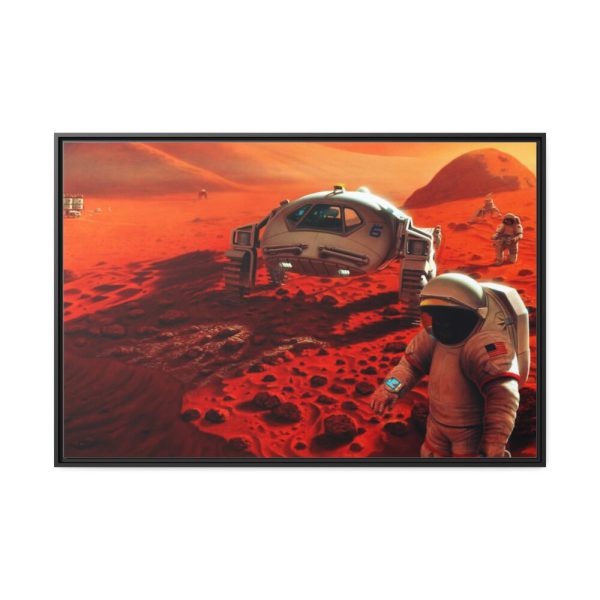 88289-376.jpg Humans on Mars Illustrated by Pat Rawlings Framed Canvas