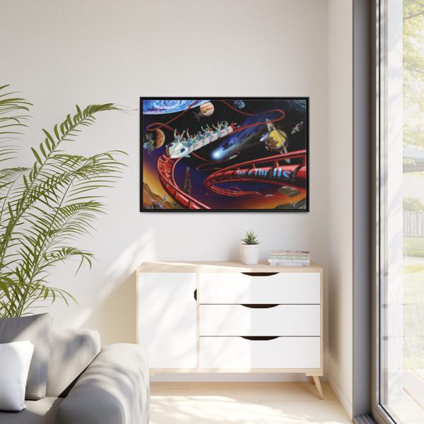 88289-383.jpg Roller Coaster in Space Framed Canvas
