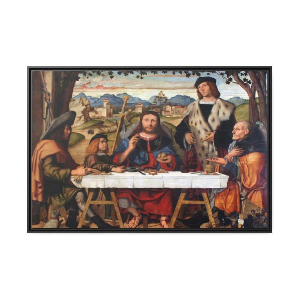 88289-391.jpg Marziale Christus in Emmaus Anagoria Framed Canvas
