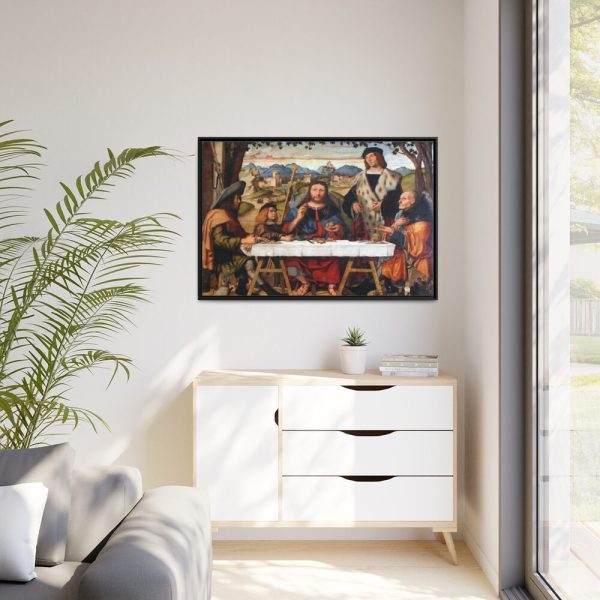 88289-393.jpg Marziale Christus in Emmaus Anagoria Framed Canvas