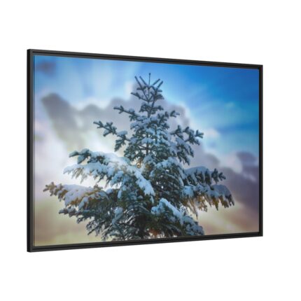 Frozen Tree Framed Canvas