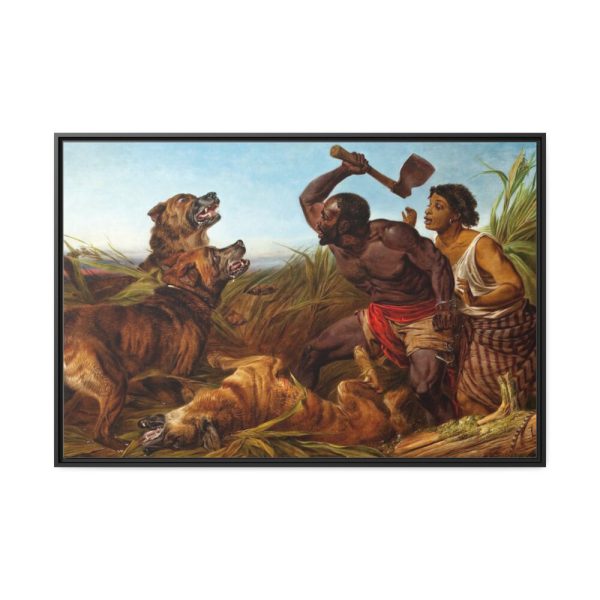 The Hunted Slaves by Richard Ansdell Framed Canvas