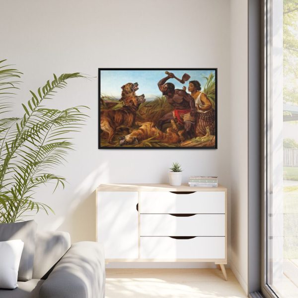The Hunted Slaves by Richard Ansdell Framed Canvas