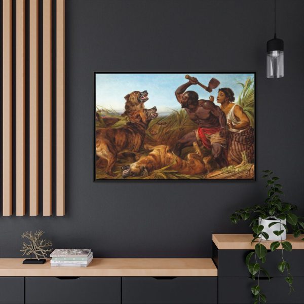 The Hunted Slaves by Richard Ansdell Framed Canvas