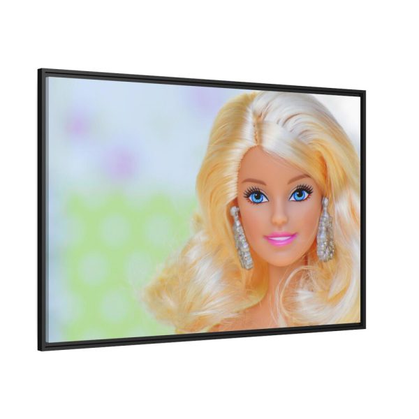 88289-415.jpg Barbie Doll Face Framed Canvas