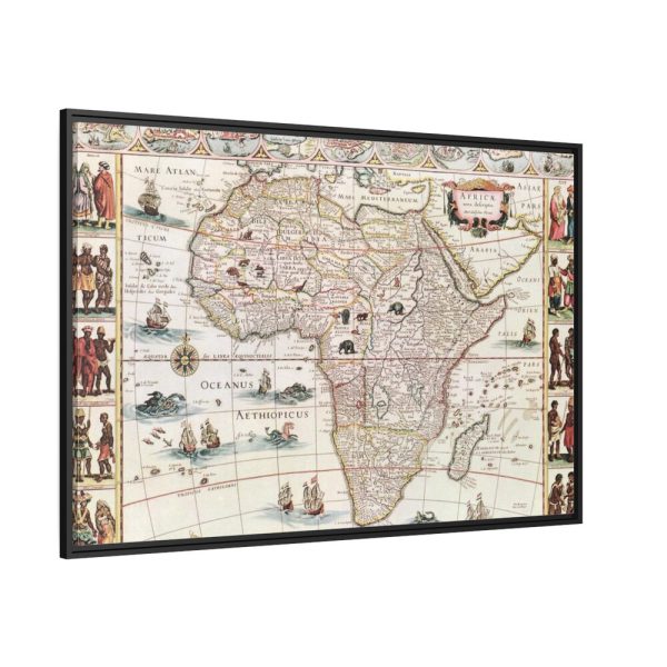 88289-420.jpg Africæ nova descriptio by Willem Janszoon Blaeu Framed Canvas