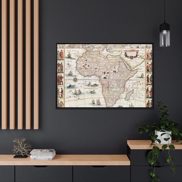 88289-424.jpg Africæ nova descriptio by Willem Janszoon Blaeu Framed Canvas