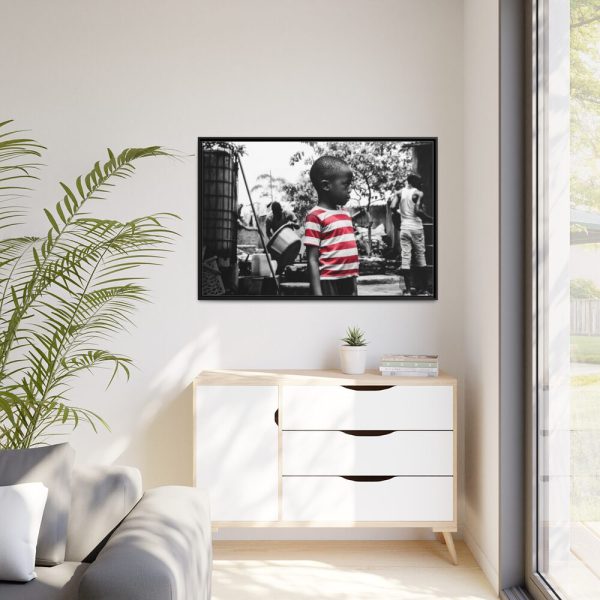 Sad Kid Framed Canvas