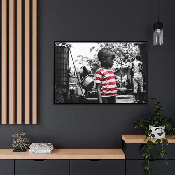 Sad Kid Framed Canvas