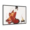 88289-445.jpg Japanese Woman Making a Flower Arrangement Framed Canvas