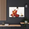 88289-449.jpg Japanese Woman Making a Flower Arrangement Framed Canvas