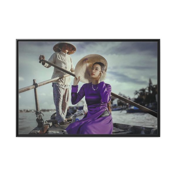 88289-476.jpg Asian Hat Dress Framed Canvas