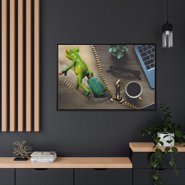 88289-49.jpg Office Work vs Holiday Recovery Framed Canvas