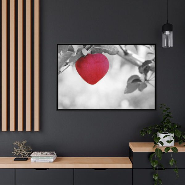88289-494.jpg Red Apple in the Black and White Framed Canvas