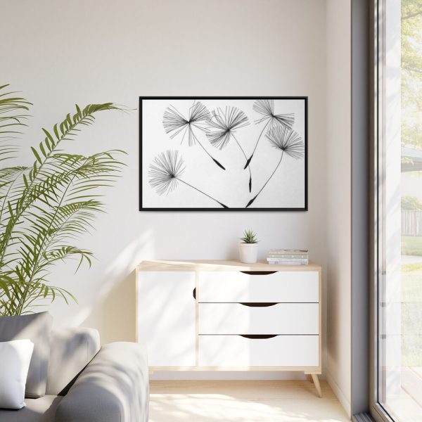 Dandelion Flower Framed Canvas