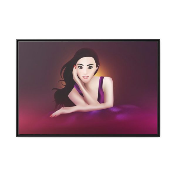 88289-516.jpg Chinese Fashion Girl Framed Canvas