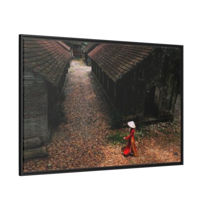 Old Village Framed Canvas