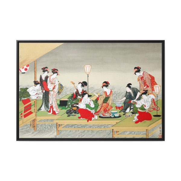 88289-541.jpg Japanese Women by Utagawa Toyohiro Framed Canvas