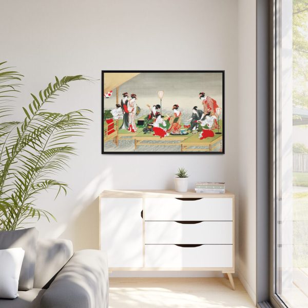88289-543.jpg Japanese Women by Utagawa Toyohiro Framed Canvas