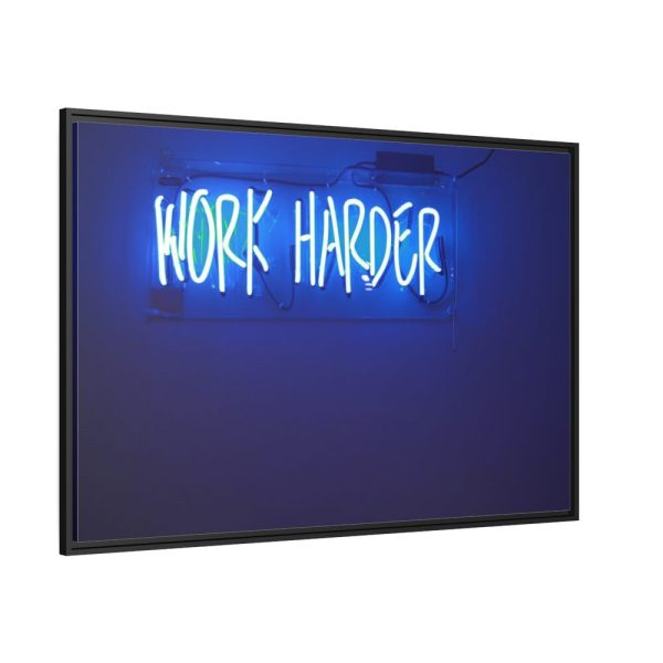 88289-55.jpg Work Harder Motivation Framed Canvas
