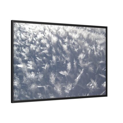 Closeup on Ice Crystals Framed Canvas