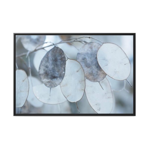 88289-555.jpg Leaves Covered in Ice Crystals Framed Canvas
