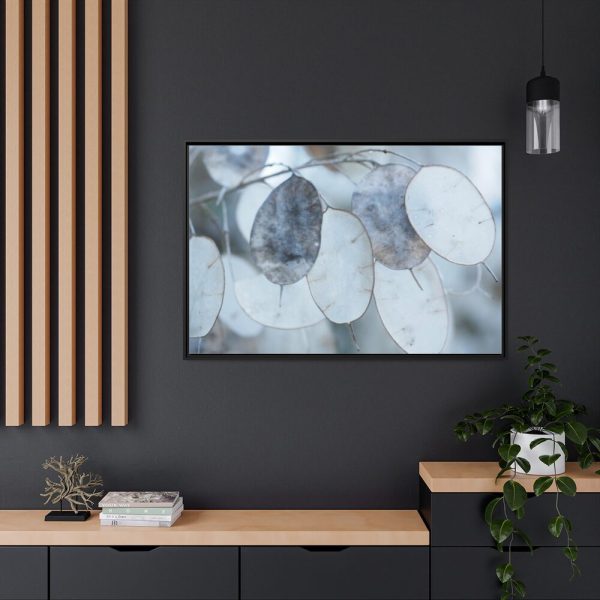 88289-559.jpg Leaves Covered in Ice Crystals Framed Canvas