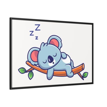 Sleeping Koala Framed Canvas