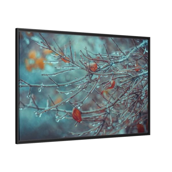 88289-570.jpg Tree Branches Covered in Ice Framed Canvas