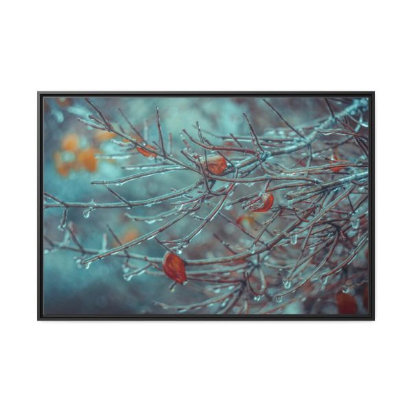 88289-571.jpg Tree Branches Covered in Ice Framed Canvas