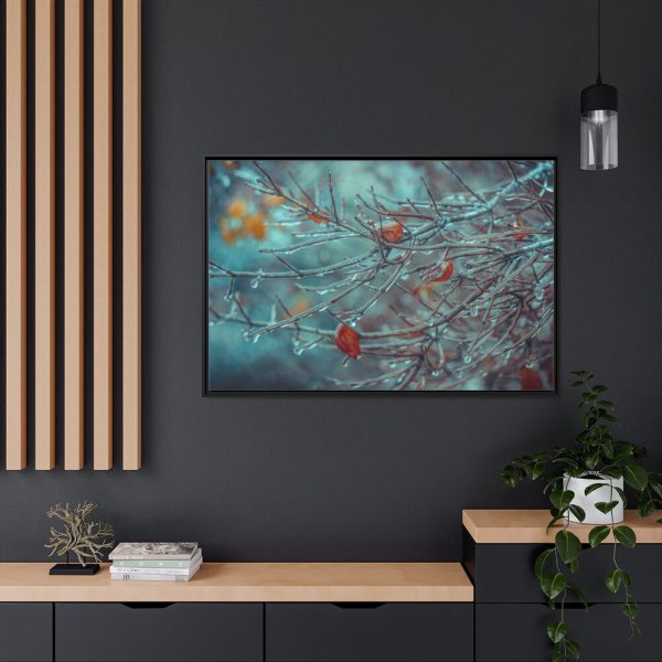 88289-574.jpg Tree Branches Covered in Ice Framed Canvas