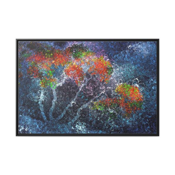 Trees Digital Art Framed Canvas