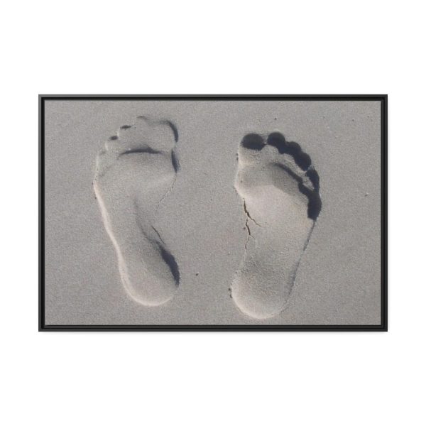 88289-621.jpg Small Footprints in the Sand Framed Canvas