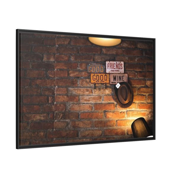 88289-625.jpg Brick Wall with Plate Framed Canvas