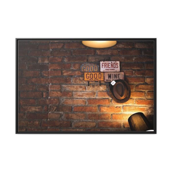 88289-626.jpg Brick Wall with Plate Framed Canvas