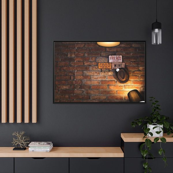 88289-629.jpg Brick Wall with Plate Framed Canvas