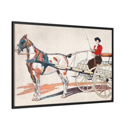 A Kentucky Breaking Cart by Edward Penfield Framed Canvas
