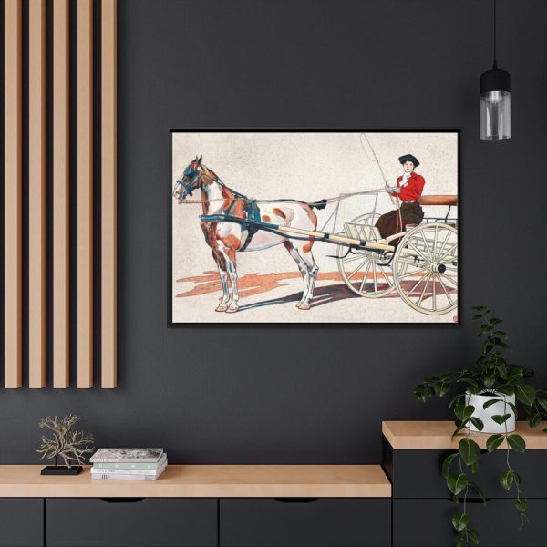 88289-689.jpg A Kentucky Breaking Cart by Edward Penfield Framed Canvas