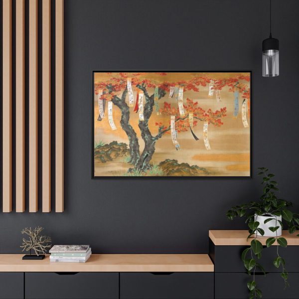 88289-704.jpg Japanese Autumn Maples With Poem Slips by Tosa Mitsuoki Framed Canvas