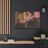 Girl With a Vase of Flowers by Stanislaw Wyspianski Framed Canvas