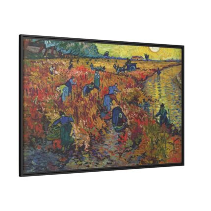 Vincent van Gogh's The Red Vineyard Framed Canvas