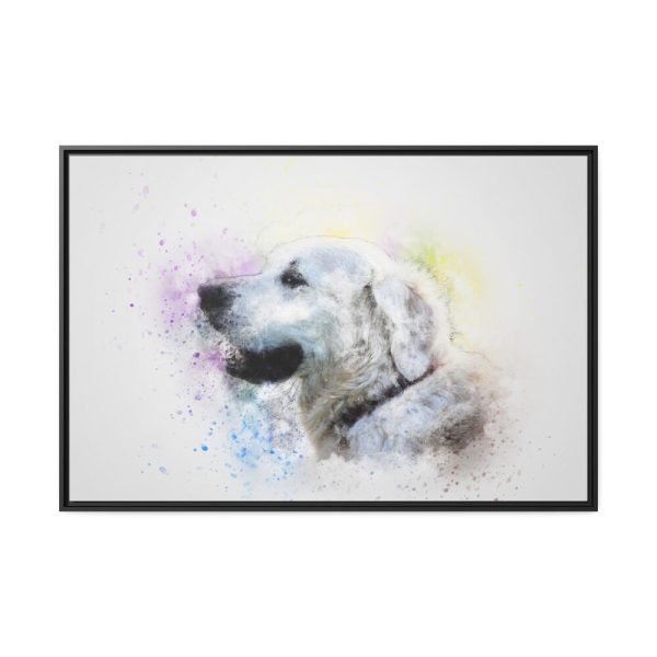 88289-725.jpg Retriever Watercolor Paint Framed Canvas