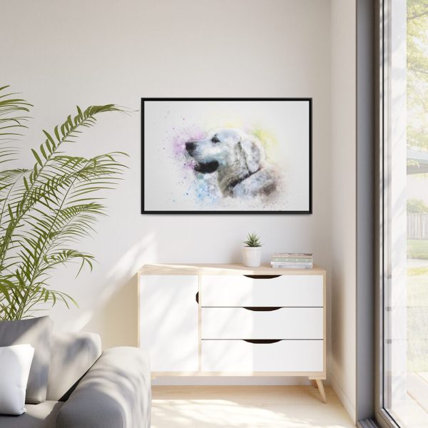 88289-727.jpg Retriever Watercolor Paint Framed Canvas