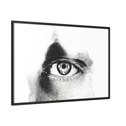 Eye Black and White Framed Canvas
