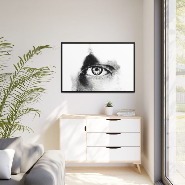 88289-735.jpg Eye Black and White Framed Canvas