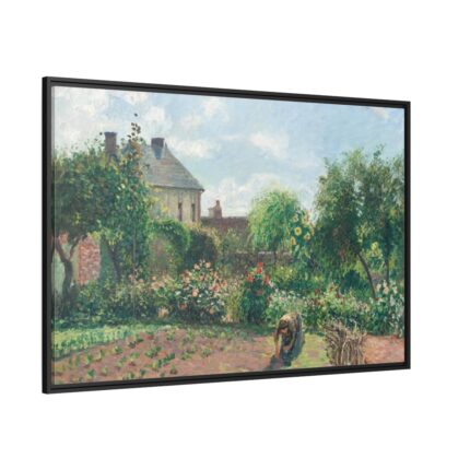 The Artist's Garden Camille Pissarro Framed Canvas