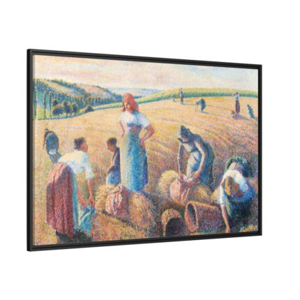 The Gleaners by Camille Pissarro Framed Canvas