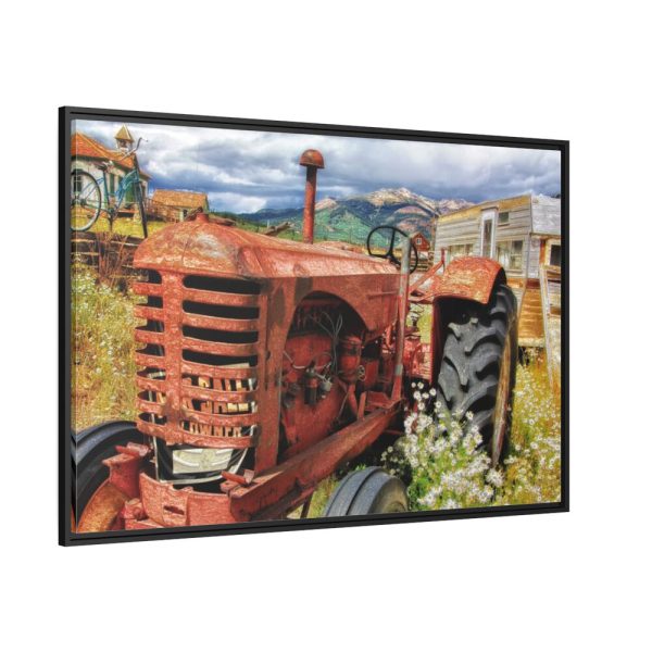 88289-752.jpg Old Antique Abandoned Tractor Framed Canvas