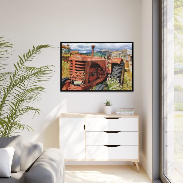 88289-755.jpg Old Antique Abandoned Tractor Framed Canvas